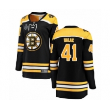 Women's Boston Bruins #41 Jaroslav Halak Authentic Black Home Fanatics Branded Breakaway 2019 Stanley Cup Final Bound Hockey Jersey