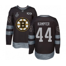 Men's Boston Bruins #44 Steven Kampfer Authentic Black 1917-2017 100th Anniversary 2019 Stanley Cup Final Bound Hockey Jersey