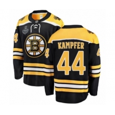 Men's Boston Bruins #44 Steven Kampfer Authentic Black Home Fanatics Branded Breakaway 2019 Stanley Cup Final Bound Hockey Jersey