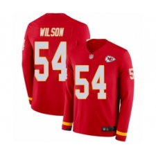 Youth Kansas City Chiefs #54 Damien Wilson Limited Red Therma Long Sleeve Football Jersey