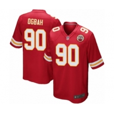 Men's Kansas City Chiefs #90 Emmanuel Ogbah Game Red Team Color Football Jersey