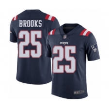 Men's New England Patriots #25 Terrence Brooks Limited Navy Blue Rush Vapor Untouchable Football Jersey