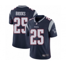 Men's New England Patriots #25 Terrence Brooks Navy Blue Team Color Vapor Untouchable Limited Player Football Jersey