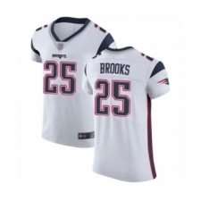 Men's New England Patriots #25 Terrence Brooks White Vapor Untouchable Elite Player Football Jersey
