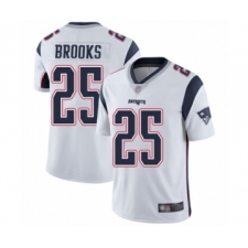 Men's New England Patriots #25 Terrence Brooks White Vapor Untouchable Limited Player Football Jersey