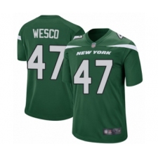 Men's New York Jets #47 Trevon Wesco Game Green Team Color Football Jersey