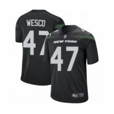 Men's New York Jets #47 Trevon Wesco Game Navy Blue Alternate Football Jersey