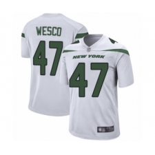 Men's New York Jets #47 Trevon Wesco Game White Football Jersey