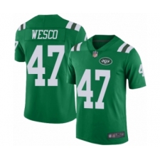 Men's New York Jets #47 Trevon Wesco Limited Green Rush Vapor Untouchable Football Jersey