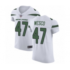 Men's New York Jets #47 Trevon Wesco White Vapor Untouchable Elite Player Football Jersey