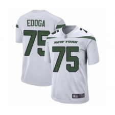 Men's New York Jets #75 Chuma Edoga Game White Football Jersey