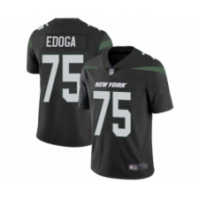 Men's New York Jets #75 Chuma Edoga Limited Navy Blue Alternate Football Jersey