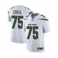 Men's New York Jets #75 Chuma Edoga White Vapor Untouchable Limited Player Football Jersey