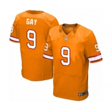 Men's Tampa Bay Buccaneers #9 Matt Gay Elite Orange Glaze Alternate Football Jersey