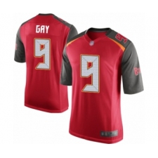 Men's Tampa Bay Buccaneers #9 Matt Gay Game Red Team Color Football Jersey