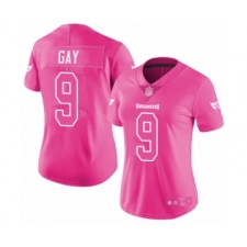 Women's Tampa Bay Buccaneers #9 Matt Gay Limited Pink Rush Fashion Football Jersey