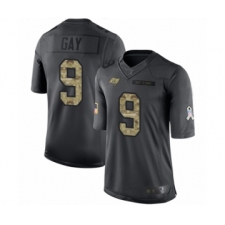 Youth Tampa Bay Buccaneers #9 Matt Gay Limited Black 2016 Salute to Service Football Jersey
