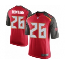 Men's Tampa Bay Buccaneers #26 Sean Bunting Game Red Team Color Football Jersey