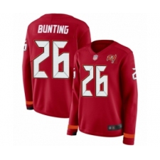 Women's Tampa Bay Buccaneers #26 Sean Bunting Limited Red Therma Long Sleeve Football Jersey