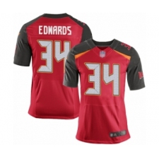 Men's Tampa Bay Buccaneers #34 Mike Edwards Elite Red Team Color Football Jersey