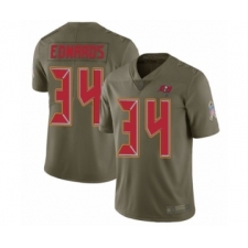 Men's Tampa Bay Buccaneers #34 Mike Edwards Limited Olive 2017 Salute to Service Football Jersey