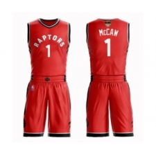 Men's Toronto Raptors #1 Patrick McCaw Swingman Red 2019 Basketball Finals Bound Suit Jersey - Icon Edition