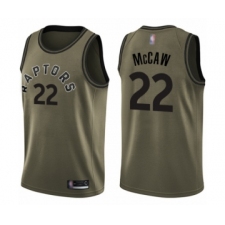 Men's Toronto Raptors #22 Patrick McCaw Swingman Green Salute to Service Basketball Jersey