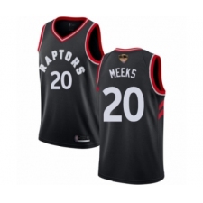 Men's Toronto Raptors #20 Jodie Meeks Authentic Black 2019 Basketball Finals Bound Jersey Statement Edition