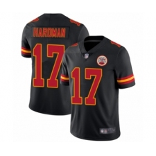 Men's Kansas City Chiefs #17 Mecole Hardman Limited Black Rush Vapor Untouchable Football Jersey