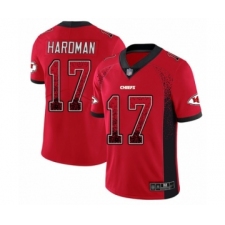Youth Kansas City Chiefs #17 Mecole Hardman Limited Red Rush Drift Fashion Football Jersey