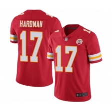 Youth Kansas City Chiefs #17 Mecole Hardman Red Team Color Vapor Untouchable Limited Player Football Jersey