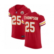 Men's Kansas City Chiefs #25 Darwin Thompson Red Team Color Vapor Untouchable Elite Player Football Jersey