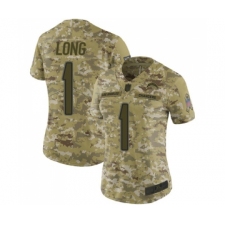 Women's Los Angeles Chargers #1 Ty Long Limited Camo 2018 Salute to Service Football Jersey