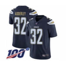 Men's Los Angeles Chargers #32 Nasir Adderley Navy Blue Team Color Vapor Untouchable Limited Player 100th Season Football Jersey