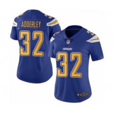 Women's Los Angeles Chargers #32 Nasir Adderley Limited Electric Blue Rush Vapor Untouchable Football Jersey