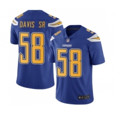 Youth Los Angeles Chargers #58 Thomas Davis Sr Limited Electric Blue Rush Vapor Untouchable Football Jersey