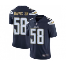 Youth Los Angeles Chargers #58 Thomas Davis Sr Navy Blue Team Color Vapor Untouchable Limited Player Football Jersey