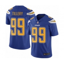 Men's Los Angeles Chargers #99 Jerry Tillery Limited Electric Blue Rush Vapor Untouchable Football Jersey