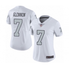 Women's Oakland Raiders #7 Mike Glennon Limited White Rush Vapor Untouchable Football Jersey