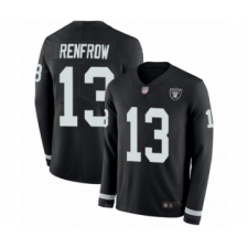 Men's Oakland Raiders #13 Hunter Renfrow Limited Black Therma Long Sleeve Football Jersey