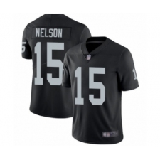 Men's Oakland Raiders #15 J. Nelson Black Team Color Vapor Untouchable Limited Player Football Jersey