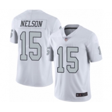 Men's Oakland Raiders #15 J. Nelson Limited White Rush Vapor Untouchable Football Jersey