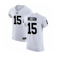 Men's Oakland Raiders #15 J. Nelson White Vapor Untouchable Elite Player Football Jersey