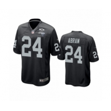 Men's Oakland Raiders #24 Johnathan Abram Black 2020 Inaugural Season Game Jersey