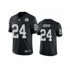 Men's Oakland Raiders #24 Johnathan Abram Black 60th Anniversary Vapor Untouchable Limited Player 100th Season Football Jersey