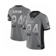 Men's Oakland Raiders #24 Johnathan Abram Limited Gray Rush Drift Fashion Football Jersey