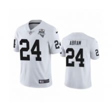 Men's Oakland Raiders #24 Johnathan Abram White 2020 Inaugural Season Vapor Limited Jersey
