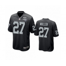 Men's Oakland Raiders #27 Trayvon Mullen Black 2020 Inaugural Season Game Jersey