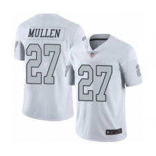 Men's Oakland Raiders #27 Trayvon Mullen Elite White Rush Vapor Untouchable Football Jersey