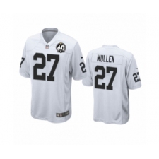 Men's Oakland Raiders #27 Trayvon Mullen Game 60th Anniversary White Football Jersey